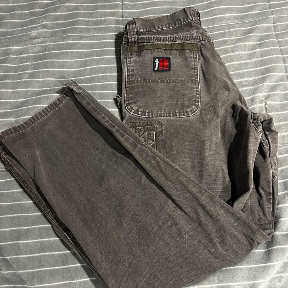 Wrangler Rigged Canvas Vintage Men's Brown Pants 32 x 32